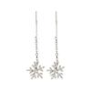 Yanyu Exquisite Snowflake Threader Earrings Women Design Niche Fashion Versatile Ear Rings Elegant Ear Jewelry Stylish Daily