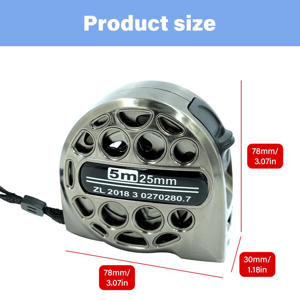 

5mx25mm Tape Measure Stainlesssteel Retractable Highprecision Professional Metric Body Measuring Woodworking Construction Tools