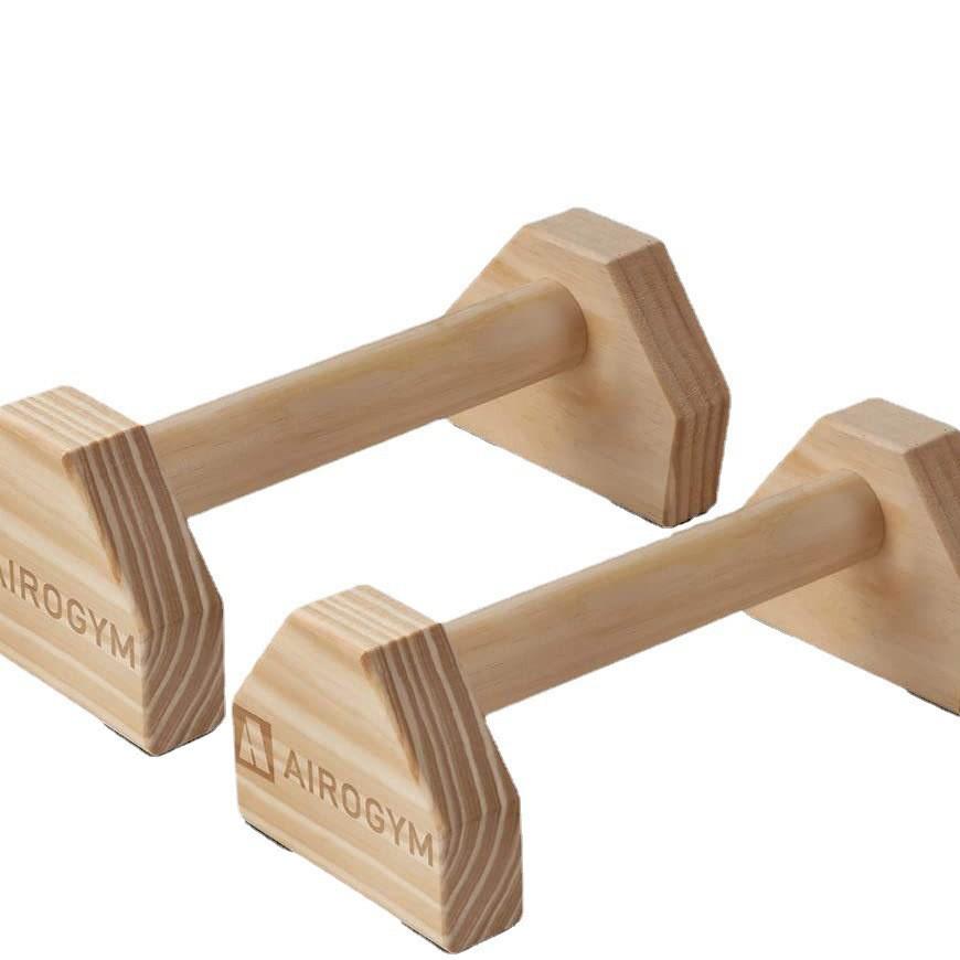 Russian-Style Solid Wood I-Beam Push-Up Bar and Back Extension Stand for Single/Double Handstands