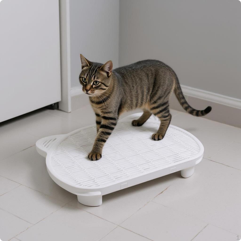 Cat Litter Catcher Mat Anti Scatter Toilet Area Paw Cleaning Pet Supply for Washroom, Laundry