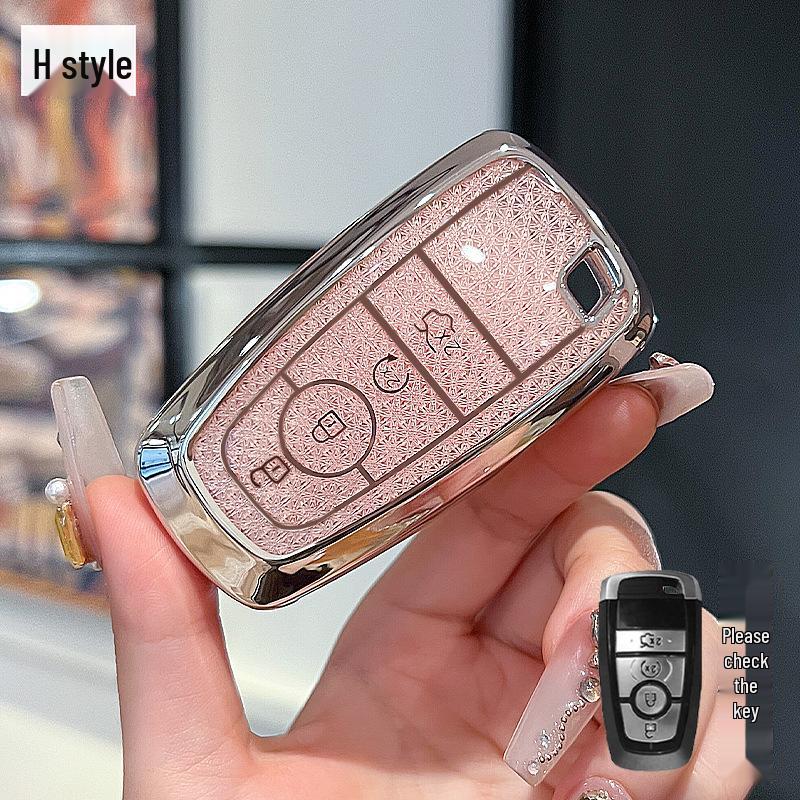 Luxury Key Cover for Ford Mondeo, Edge, Explorer, and Escort Models.