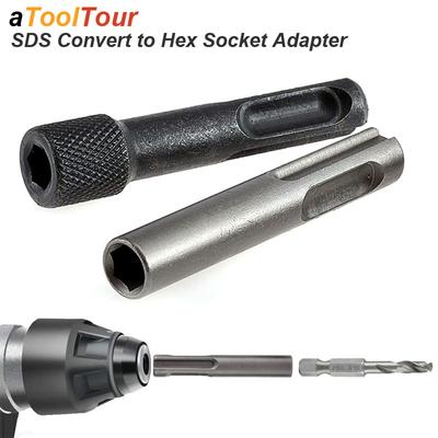 Electric Hammer Adapter Power Drill Screwdriver Converter SDS Plus Convert To 1/4 Hex Shank Magnetic Socket Nut Impact Driver