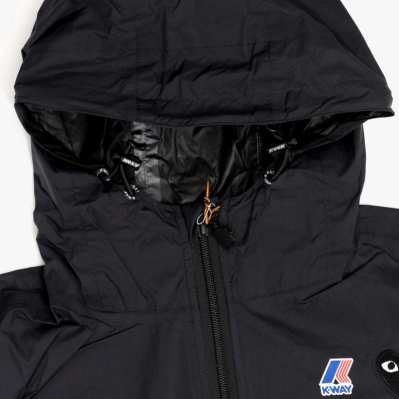 Comme Des Gar Ons PacKable BlacK Heart Wappen JacKet 1 Play X K Way