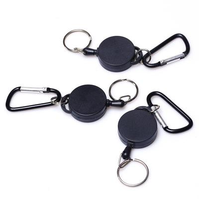 YLKO Retractable Pull Cord Keychain with Carabiner and Steel Wire Rope