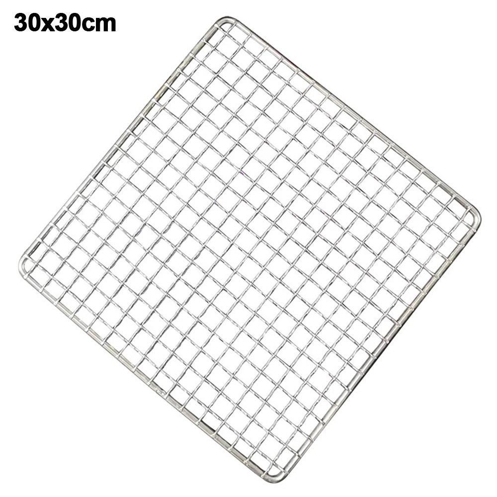 

Багаторазові решітки для гриля Залізний дріт Решітка для смаження Сітка Нова сітка для барбекю 30x30cm