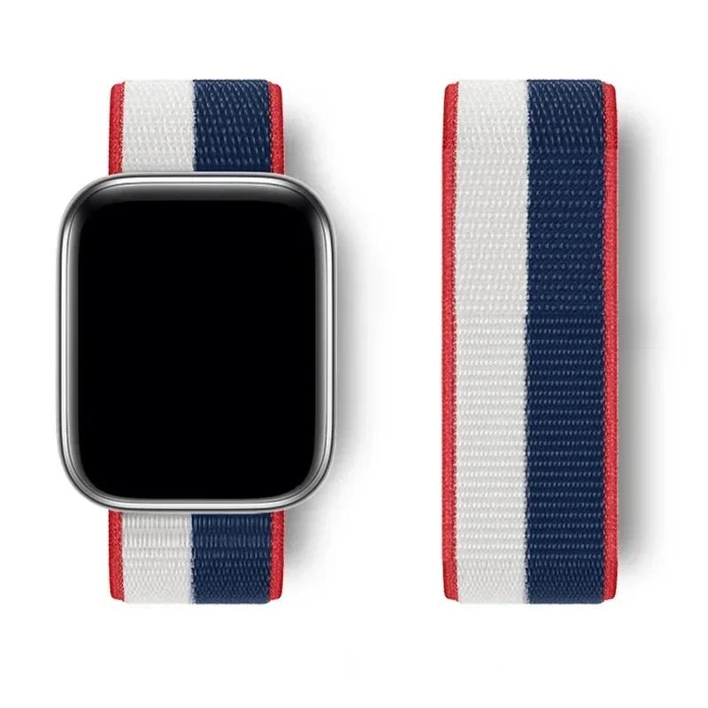 Nylon Band for Apple Watch Strap 49mm 45 41mm 44mm 40mm 42mm 38mm Adjustable Elastic Bracelet iWatch Ultra Series 9 3 4 5 SE 678