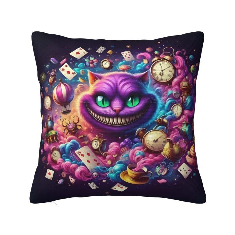Federe Cuscino Personalizzate Disney Alice nel Paese delle Meraviglie Gatto dello Cheshire Divertente Velluto Lusso Decorazione Cuscino Salotto