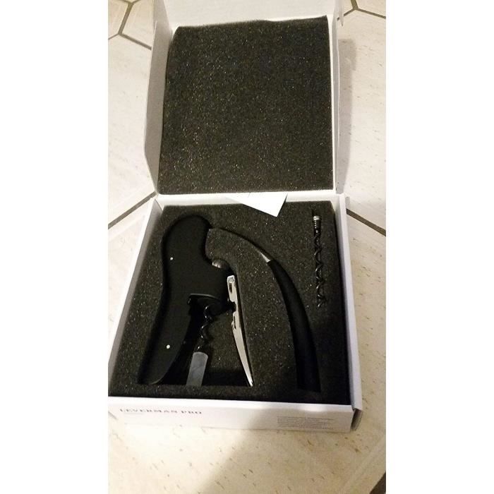 Tire-bouchon - blomus - leverman pro - alliage d'acier - noir - spirale de rechange