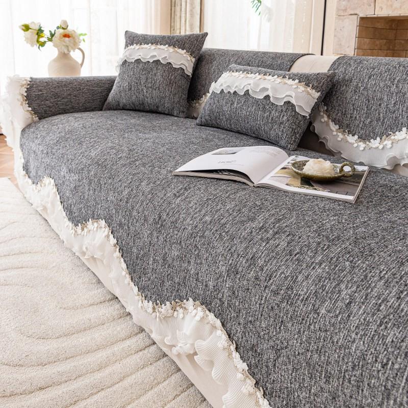 Chenille Sofa Cushion Cover Non-slip All Season Leather 2026