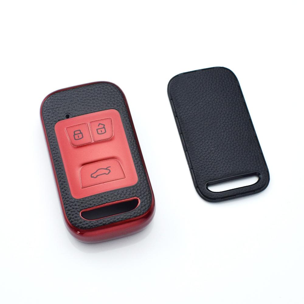 Car Remote Key Shell Fob Case Cover Holder TPU Leather for Chery Tiggo 3 5X 4 8 Glx 7 2019 2020 Arrizo Keyless Protector