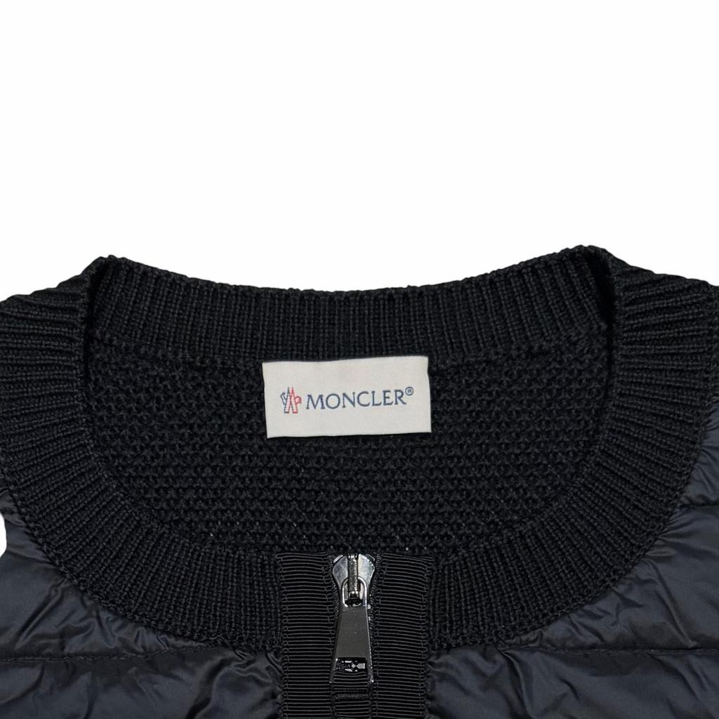 MONCLER Down ize Cardigan Black Men's Size S Model E2093947480098125