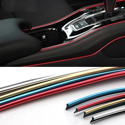 5M/buc Universal DIY Car Styling Decorare interioară flexibilă Trim Benzi Autocolant pentru marginea ușii Auto Chrome Decor Decor