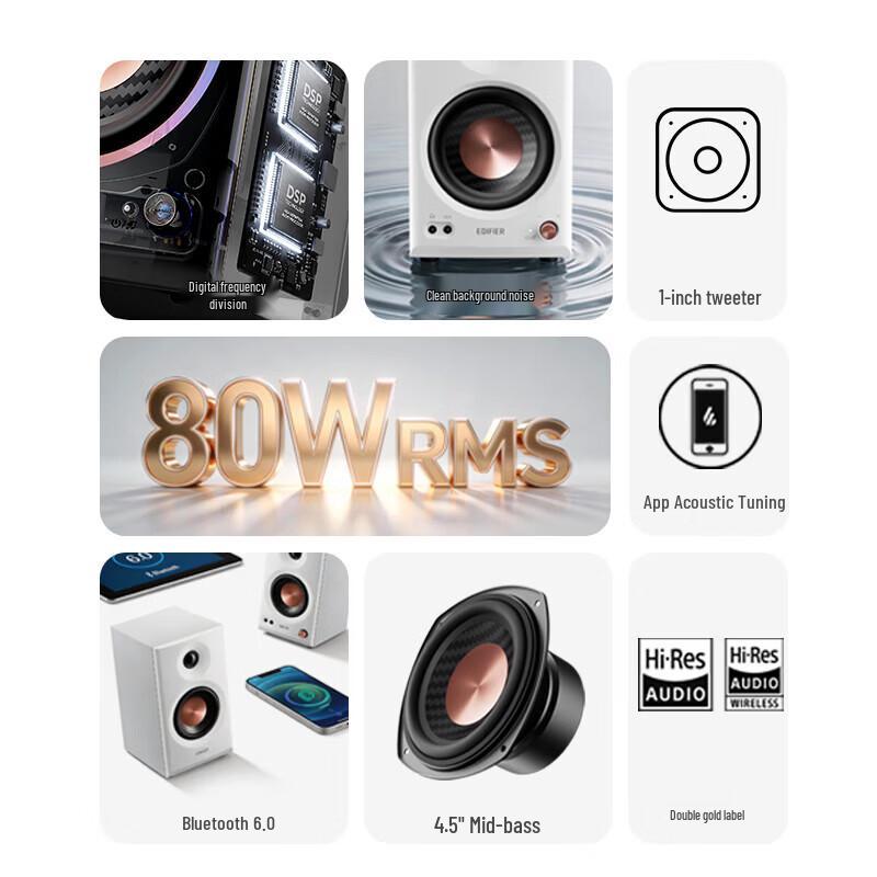 Edifier MR4BT Hi-Fi Wireless Bluetooth Monitor Speakers (CN version)