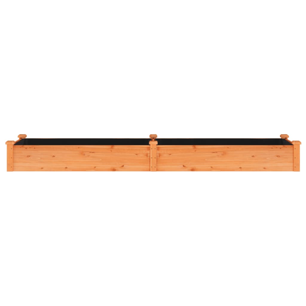 vidaXL Hochbeet mit Einsatz Braun 240x60x25 cm Massivholz Tanne