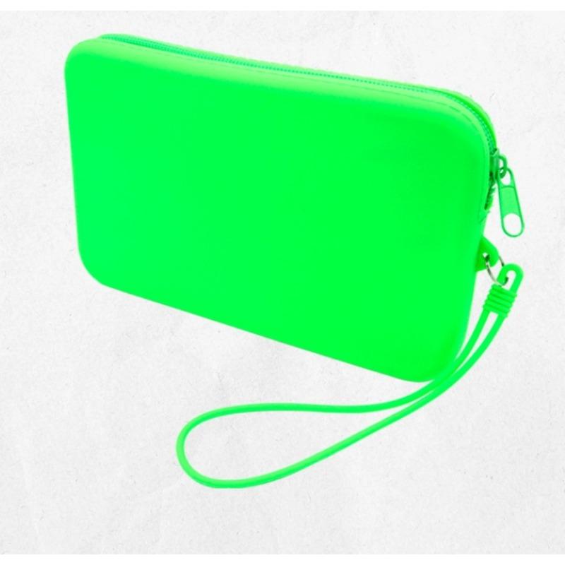 Cute Small Silicone Cosmetic Storage Bag Solid Color Travel Makeup Brush Case Portable Cosmetic Waterproof Organizer