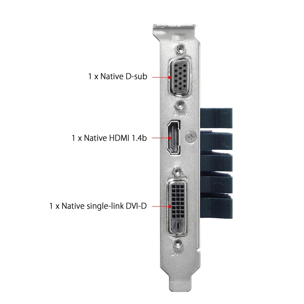 ASUS GT 710 Video a Completely Fanless Domestic Distributor Card, 1-slot Size, GT710-SL-2GD5-BRK-EVO/Official