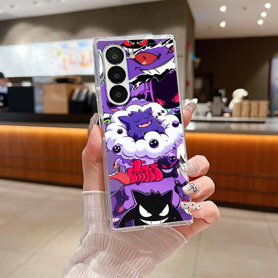 

Hot Pokemon Gengar Transparent Soft Phone Cover Case for Samsung Galaxy Z Fold 7 6 5 4 3 ZFold6 ZFold5 ZFold7 ZFold3 ZFold4 Galaxy Z Fold6