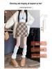 Korean Style Retro Plaid High-Waist Wool A-Line Skirt for Women - 2024 Autumn/Winter Collection