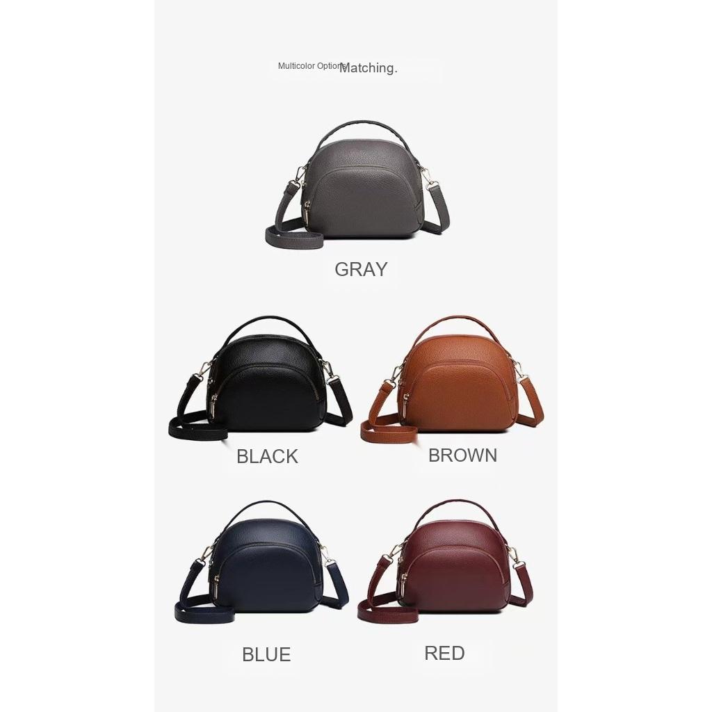Crossbody Bag Women Faux Leather Multi Zipper Daily Commute