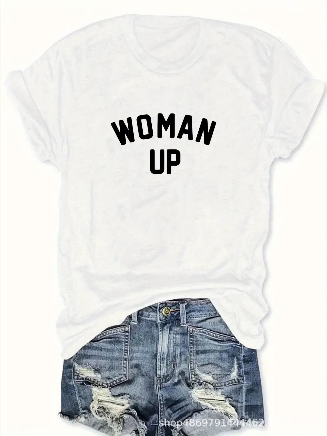 

Женская футболка с круглым вырезом в стиле кросс-бордерной моды Large белый