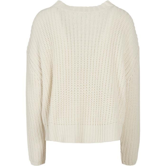 Sweatshirt - Urban Classics - Wide Oversize - Blanc - Col montant - Manches longues