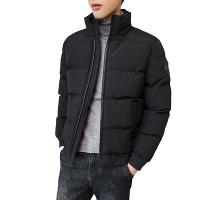 Padded-on Winter Jacket Men's Casual Stand-up Collar Thickened Padded Jacket Windproof and Cold Youth Padded Jacket Trendy Jacket