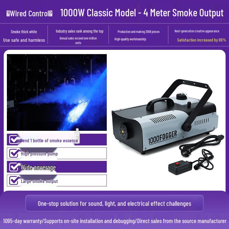 1500W High-Performance Smoke and LED Fog Machine for Stage Effects
