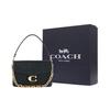 Coach Tabby 26 Gold Metal Logo Leather Shoulder Bag Medium Women shoulder bag Black CAF52-B4BK