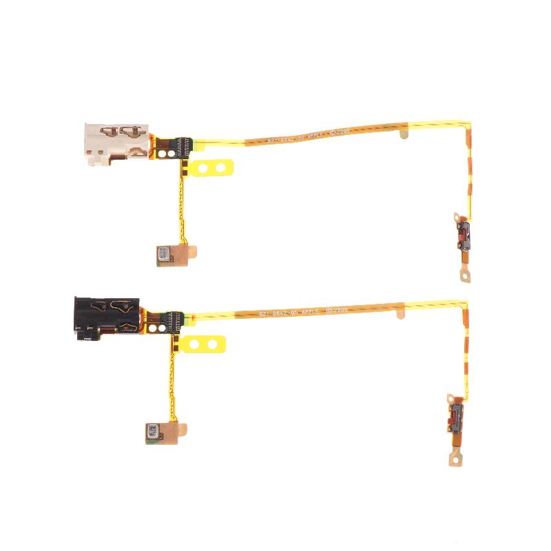 For Ipod Nano 5 5Th Gen Black White Headphone Audio Jack Hold Switch Microphone Module Flex Cable Repair Part