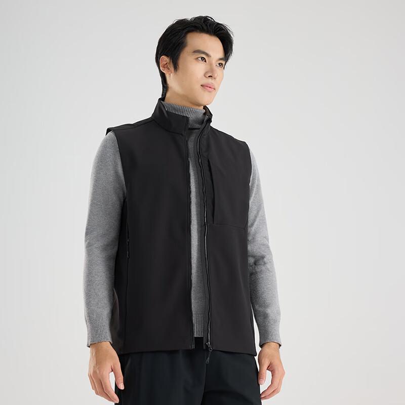 Firstview Men's Outdoor Warm Soft Shell Stand Collar Vest