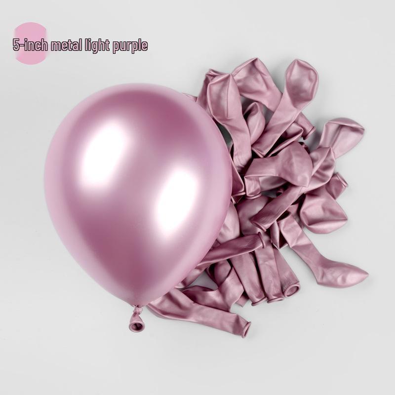 100-Pack 5-Inch Odorless Metal Balloons for Kids' Decor, Weddings, and First Birthday Parties