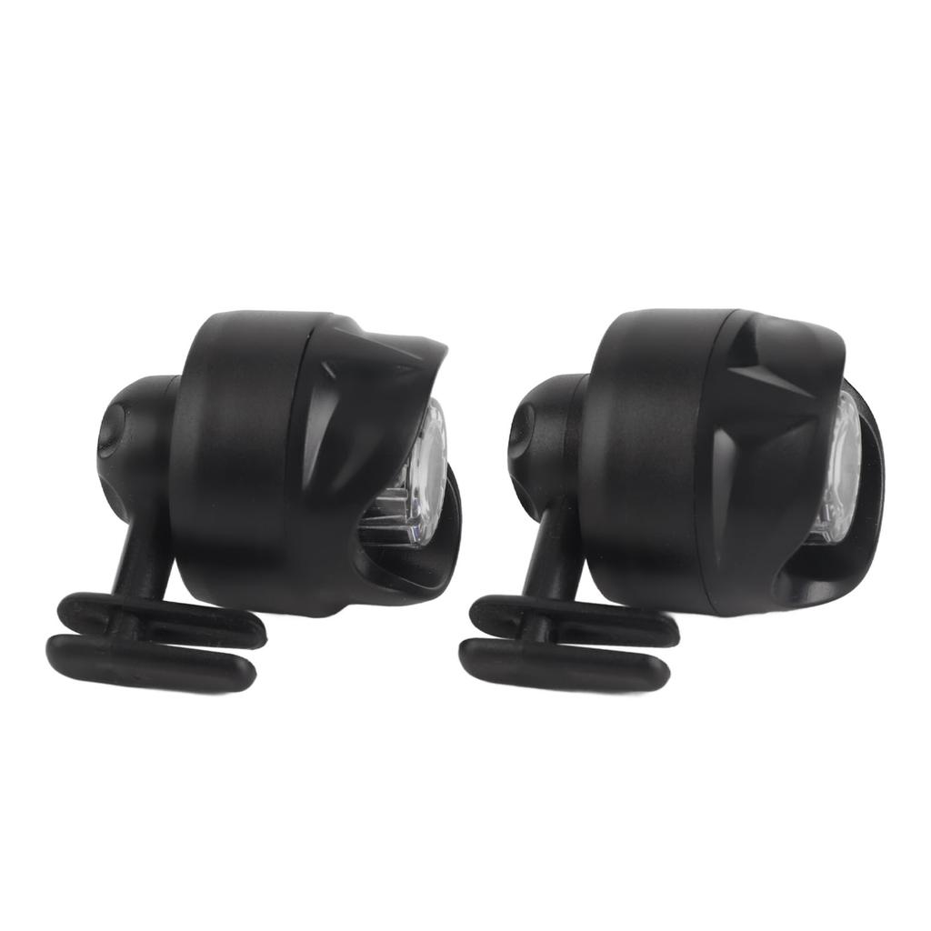 2PCS Mini Shoe Headlights Outdoor Sport Shoe Lamp for Hiking Camping Built in Button Battery Black