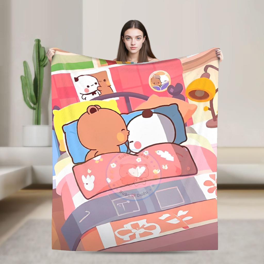 Bubu and Dudu Series Blanket Warm Soft Novelty Plush Throw Blanket For Living Room Picnic Flannel Bedspread Bed Cover