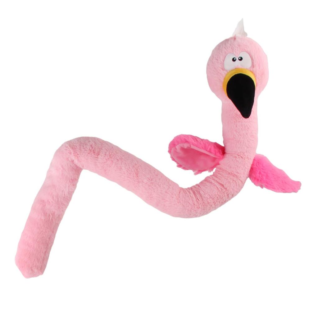 Noppy Flamingo Dog Plush Toy with Squeaker