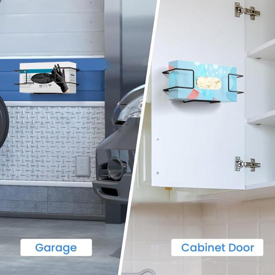 Kovový držák přihrádky na rukavice s nástěnnou krabicí, protiskluzovými šrouby na kapesníky, nástěnný organizér, zdravotnictví