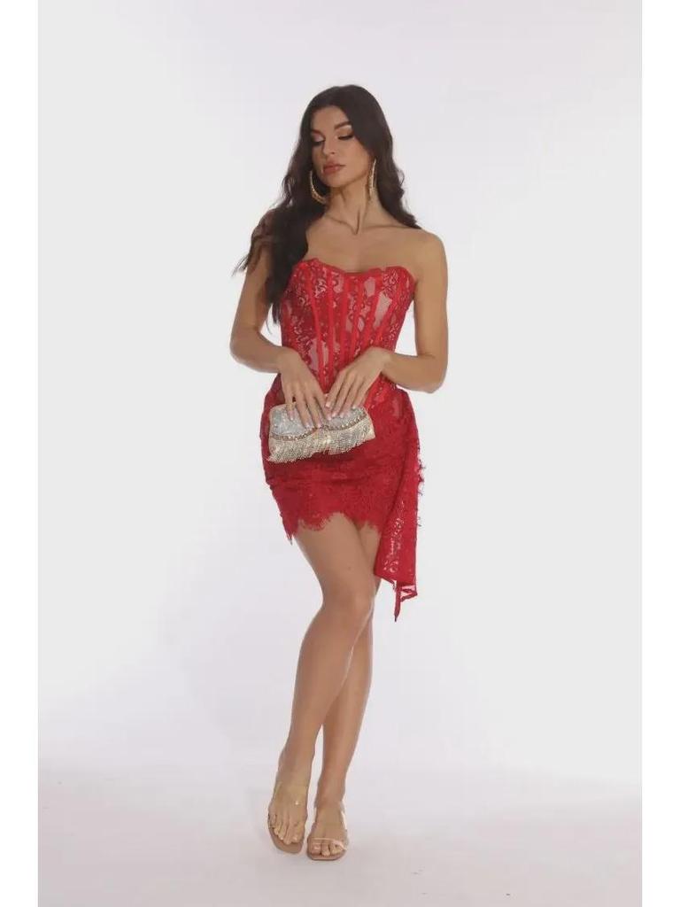 Špičkové evropské a americké trubkové šaty s krajkovým panelem - Elegantní dámská móda