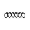 European Six-Tooth & Four-Tooth Hollow Fangs with Flat Teeth Hip Hop Grill Set