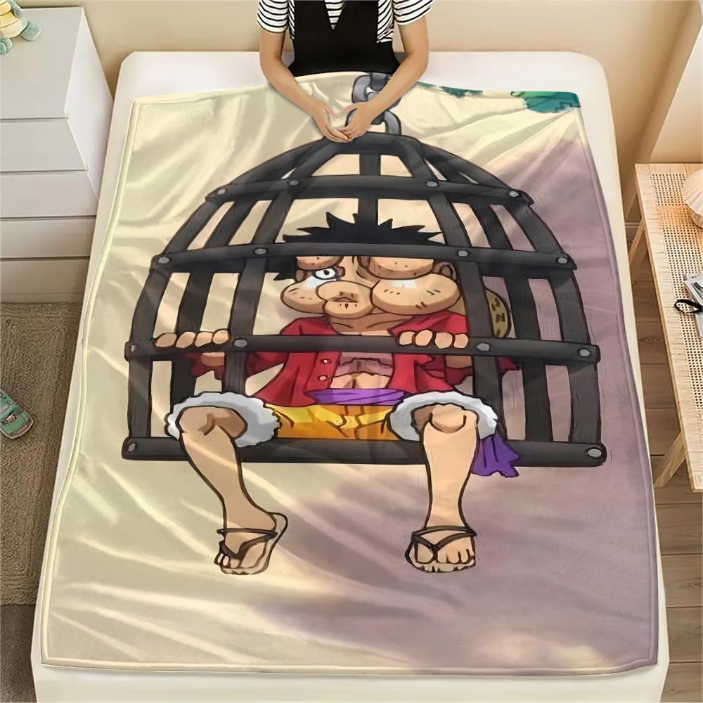 One Piece character Print Flannel Blanket,High quality Comfortable for All Seasons,Home Decor,Warmth and Comfort,Perfect for Christmas Gifts