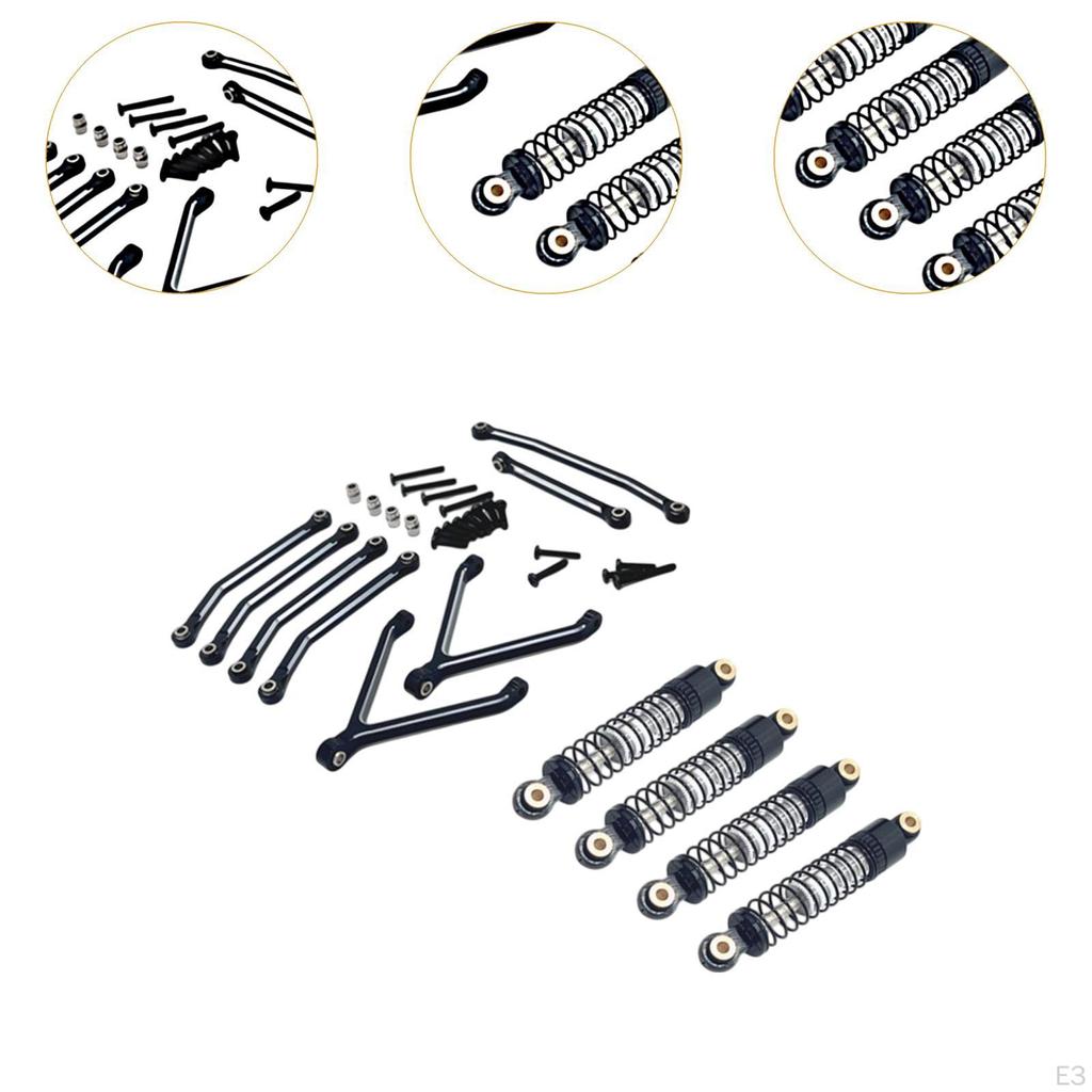 RC Car Accessories Links and Shocks Absorber Set Lightweight Sturdy Upgrade Replace Part for