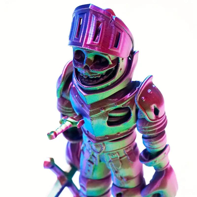 3D-gedruckte Skelett-Actionfiguren Skelett-Ritter-Figuren mit flexiblen Gelenken Sammelbares Neuheitsspielzeug für Kinder Erwachsene Geschenke