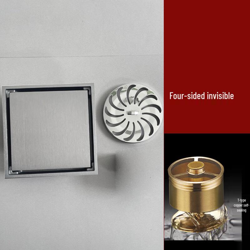 Xuan Yong T-Type Copper Anti-Odor Floor Drain