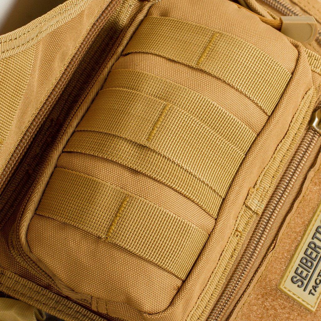 Cybertron Front Bag Shoulder Bag Tactical MOLLE Compatible Multifunctional Military Waterproof Camera Bag Khaki