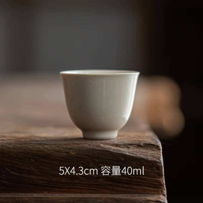 2pc/set Retro Grass Wood Gray Tea Cup Small Polygonal Master Cup Hexagonal Personal Meditation Cup Bowl Kung Fu Teaware 40ml