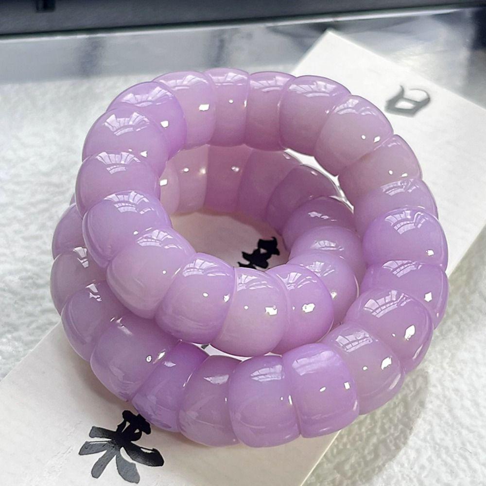 Lucky Bodhi Beaded Bracelets Purple Grape Color Healing Bodhi Bracelet Creative Gift Bangle