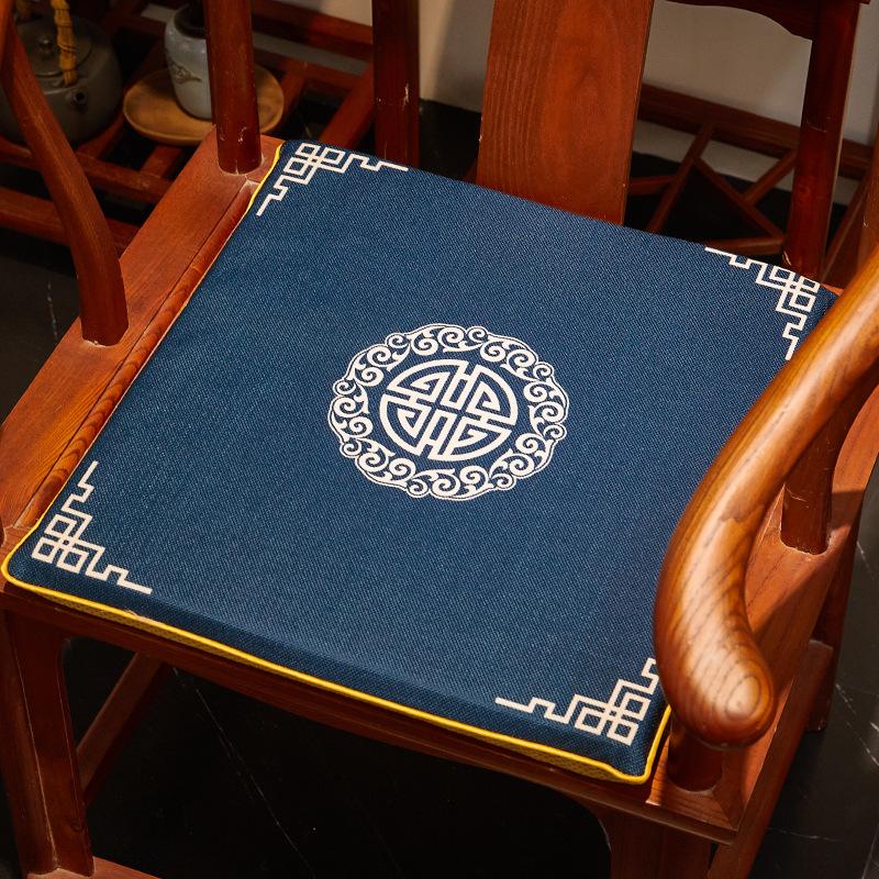 

Retro Chinese Style Classical Seat Cushion Redwood Sofa Seat Cushions Dining Chair Pads Official Chair Mat for Tea Room Home 40x40x3cm