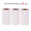 Poooli White Blank Sticky Thermal Paper Long Lasting 5 Years Paper Roll BPA Free 57*30mm(2.17*1.18in) 3 Rolls