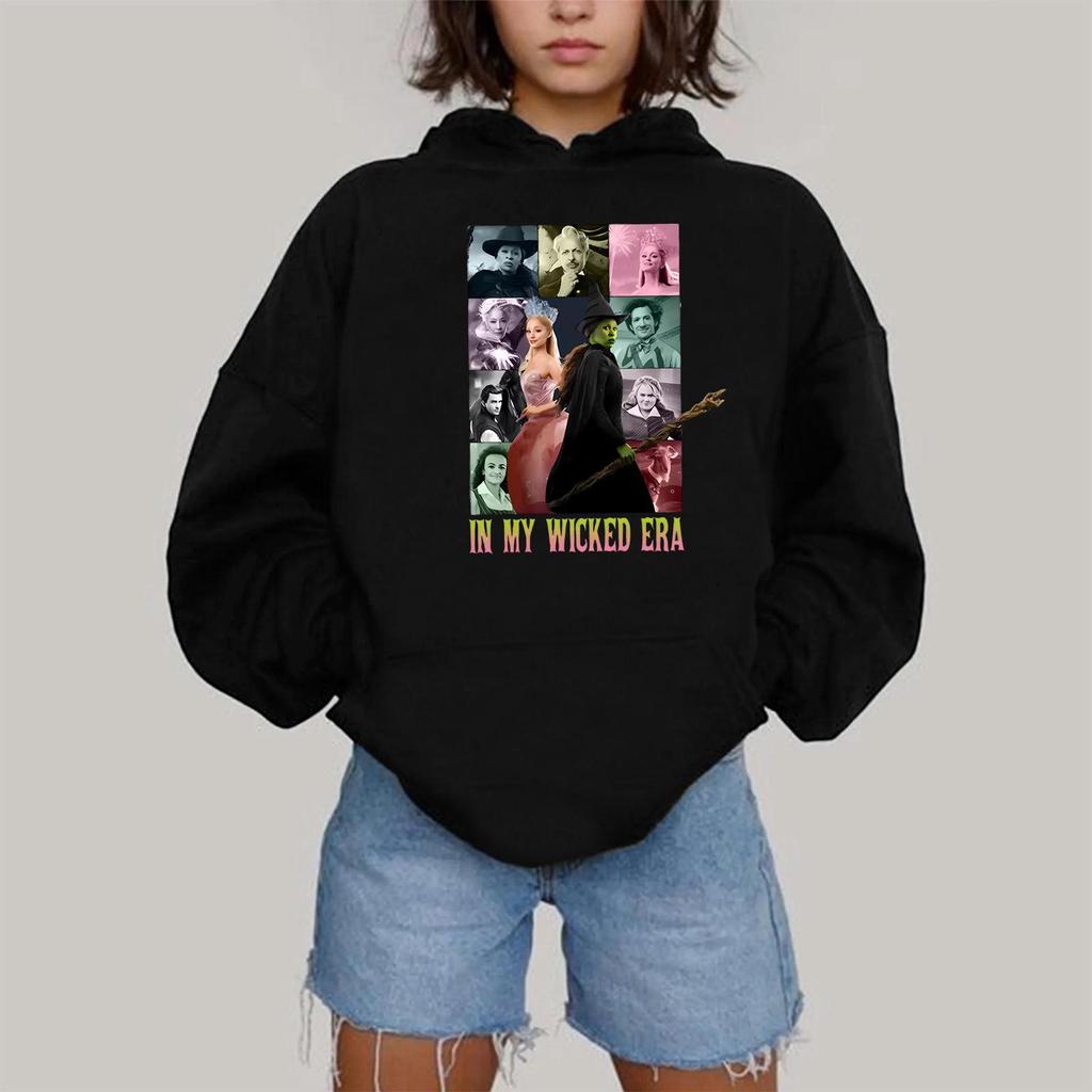 Dámská módní ležérní mikina s kapucí, dlouhým rukávem a potiskem