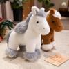 Long Mane Pony Plush Toys Standing Cartoon Horse Stuffed Toy Foal Plush Doll  Easter Gifts