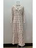 2023 Autumn/Winter Retro Stand Collar Loose Plus Size Fashion Long Dress
