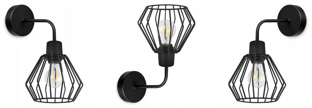 WALL LAMP, SQUARE LAMP, METAL LAMP, WIRE, LED